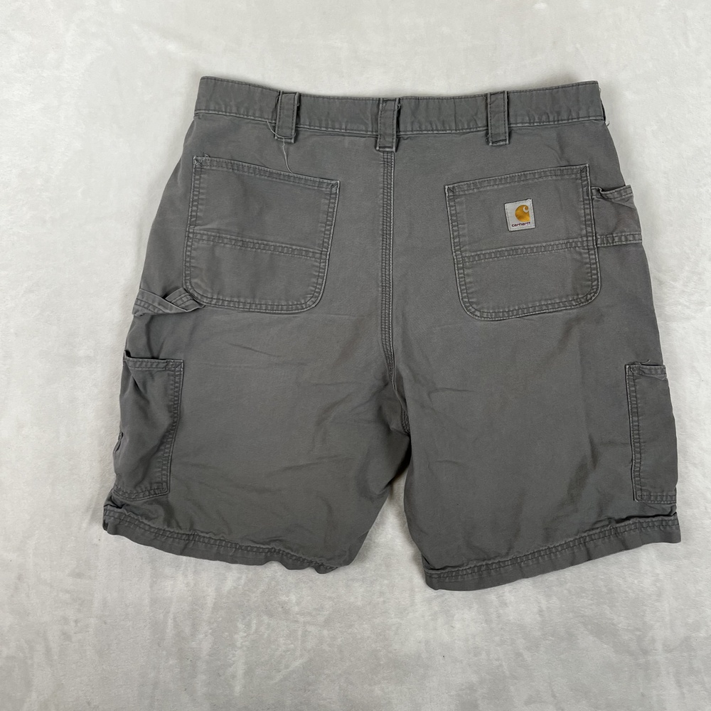 Carhartt Cargo Shorts Mens 38 Gray Canvas Relaxed Fit 9 Inseam Workwear Utility